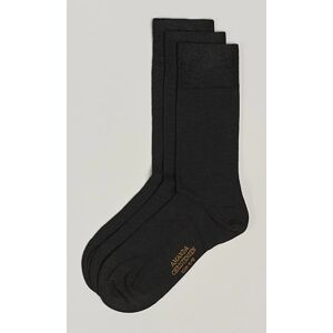 Amanda Christensen 3-Pack Icon Wool/Cotton Socks Dark Brown