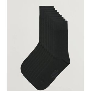 Amanda Christensen 9-Pack True Cotton Socks Black