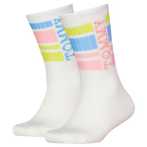 Socken - 2er-Pack - Stripe - Weiß/Pastel - Tommy Hilfiger - 27/30 - Socken
