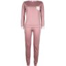 Pura Langer Damenpyjama mit Spitze Pyjama Damen Rosa Größe L