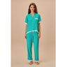 SUWEN Sonniges Maskulines Pyjama-set für Damen - XL