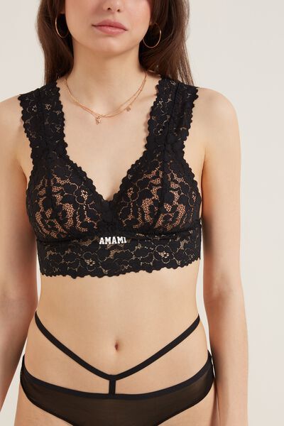 Tezenis Bra Top aus Spitze Love Lace Frau Schwarz Größe 4B