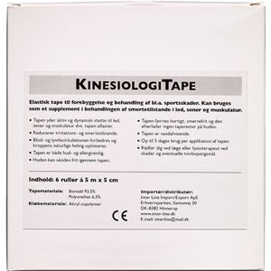 Kinesiotape - Jasper Kinesiologi Tape Assorterede Farver 5 cm x 5 m 6 stk