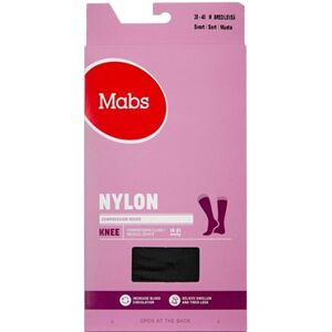 Mabs Nylon Cotton Knee Wide Black Medium Medicinsk udstyr 1 par