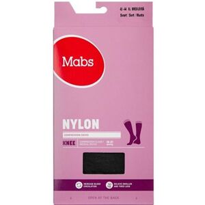 Mabs Nylon Cotton Knee Wide Black X-Large Medicinsk udstyr 1 par