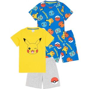 Pokemon Childrens/Kids Face Short Pyjama Set (Pack of 2)