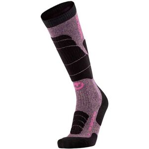 Therm-ic Sokker Ski Merino Reflective Sort,Rosa EU 39-40 Kvinde