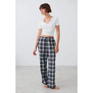 Gina Tricot - Flannel pyjamas trousers - pyjamasser- Black - XL - Female  Female Black