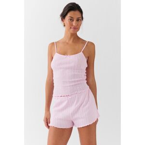 Gina Tricot - Pointelle shorts - pyjamasser- Pink - S - Female  Female Pink