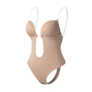 Kvinders rygløse Shapewear Dyb V-hals Body Shaper til lav rygkjole Skin color S