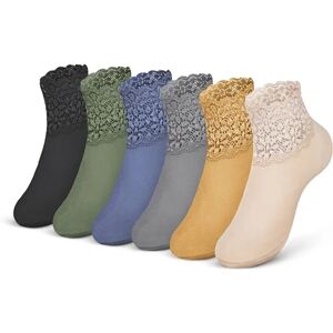 6 par nye blonde varme sokker, skridsikker åndbar, behagelig lak