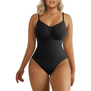 Body for women Tummy Control Shapewear Seamless Sculpting Thong Body Shaper Linne sort sort M black