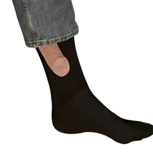 Nyhed sjove mønster sokker jul Casual mid-calf sokker gave til mænd kvinder Black