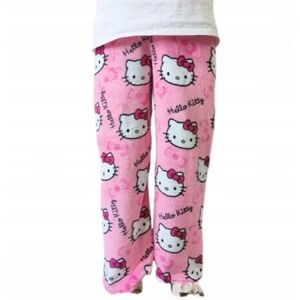 Tegnefilm HelloKitty flannel pyjamas Plys fortykket varm pyjamas til kvinder Sort hvid kat Svart Vit Katt L