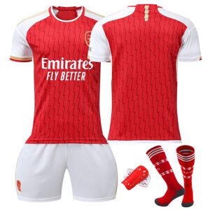 23-24 Arsenal hjemmebanetrøje uden nummer, beskyttelsesstrømper med strømper no number socks Protector 26