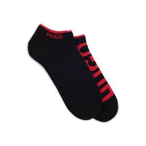HUGO Two-pack of cotton-blend ankle socks with logos