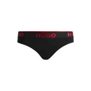 HUGO Stretch-cotton thong with logo waistband