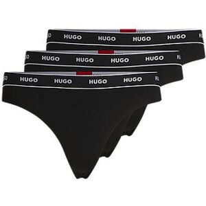 HUGO Three-pack of stretch-cotton thong briefs with logos