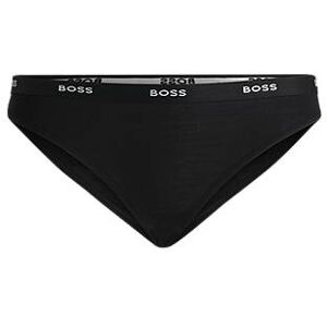 Boss Low-rise thong in stretch jersey with logo waistband