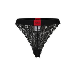 HUGO Briefs in geometric lace with red logo label