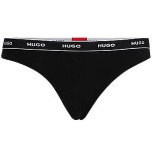 HUGO Stretch-cotton string briefs with logo waistband