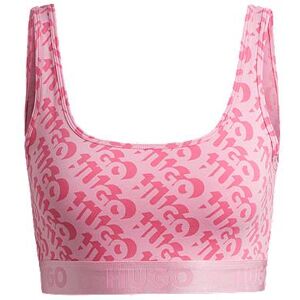 HUGO Stretch-cotton bralette with repeat logos