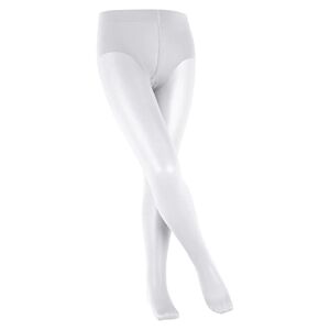 FALKE Tights Pure Matt, 30 Denier, Soft Material, Children, Skin Colour, White, Many Other Colours, Reinforced Children's Tights without Pattern, not Opaque, Plain and Thin, Pack of 1 (Pure Matt 30 Den K Ti) White (White 2209) Plain transparent, size: 122
