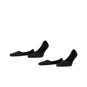 ESPRIT Herren Füßlinge Basic Uni 2-Pack M IN Baumwolle unsichtbar einfarbig 2 Paar, Schwarz (Black 3000), 39-42