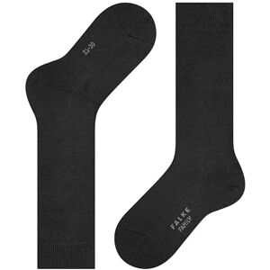 FALKE Unisex Kinder Kniestrümpfe Family K KH Baumwolle lang einfarbig 1 Paar, Schwarz (Black 3000), 27-30