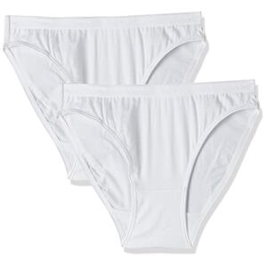 DIM Women's Slip maxi pur coton 2+1 Gtt (3473)Brief, White (Blanc), 16