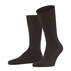 FALKE Airport New Wool Cotton Men's Socks Black White Many Other Colours Reinforced Men's Socks without Pattern Breathable Thick Plain, 1 Pair, Brown (Brown 5930), 45-46