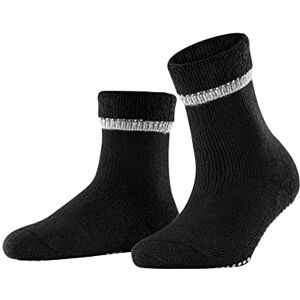 FALKE Women’s House Socks, Cuddle Pads, Cotton, New Wool, Size 35-42, Black, Grey, Many Other Colours, Reinforced House Socks Without Pattern, Breathable, Pimple Print, Non-Slip Sole, 1 Pair Schwarz Black 3009