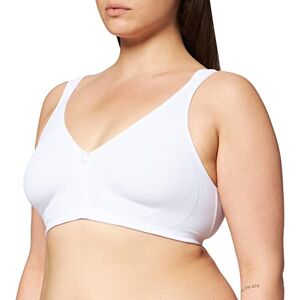 Sassa Women's Soft-BH doppelt vorgeformt Soft Cup Plain Everyday Bra, White (Weiß 00100), 40B (Manufacturer size:90B)