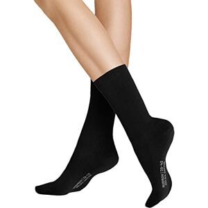 Hudson Women's 005120 RELAX COTTON SOCKE Calf Socks, Black (Black 0005), 2.5/5 (Manufacturer size: 35/38)