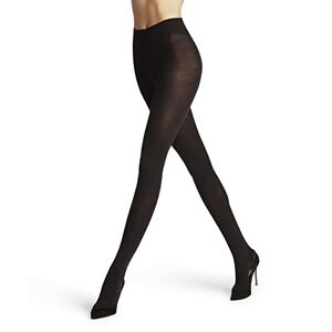 FALKE Tights, Soft Merino, New Wool, Cotton, Women's, Black, Blue, Many Other Colours, Reinforced Women's Tights without Pattern, Opaque Wool Tights, Plain, Pack of 1 tights Black (Black 3009)