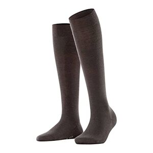 FALKE Women's Knee High Socks Soft Merino Wool Cotton Blend, 1 Pair, Various Colours, Size 2-8, Warm, Climate-Regulating Virgin Wool on the Outside, Skin-Friendly Cotton Inside (Softmerino W Kh) Brown (Dark Brown 5239) Blickdicht, size: 41-42