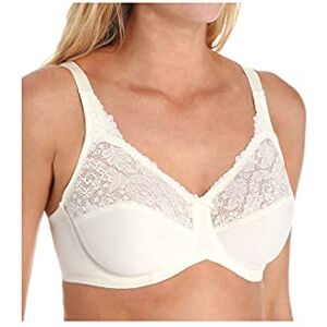 Maidenform Women's Tailored with Lace Trim Minimiser Everyday Bra, Off-White (Ivory), 38D