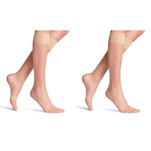 FALKE Women's Knee-High Socks, Beige (Powder), 2.5 (Manufacturer size: 35/38)