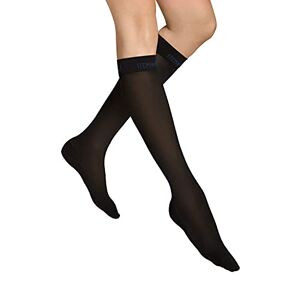 KUNERT Hudson Glamour 20 Women’s Tights, Fine Tights, 20 Denier Look with Shine, Elegant Transparent Nylon Tights, Many Colours, Quantity: 1 Pair (Glamour 20) Black (Black 0005) Transparent, size: 38-40