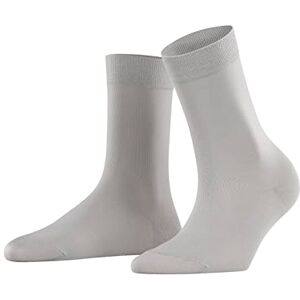 FALKE Cotton Touch women's socks cotton blend, 1 pair (Cotton Touch W So) Grey (Silver 3290) Plain Blickdicht, size: 35-38