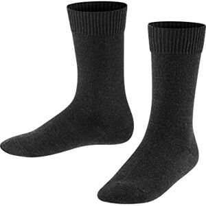 FALKE Unisex Kinder Socken Comfort Wool K SO Wolle einfarbig 1 Paar, Grau (Anthracite Melange 3080), 35-38