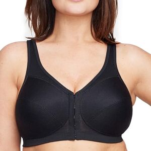 Glamorise Women's Magic Lift Posture Back Soft Cup Plain Everyday Bra, Black, 36D