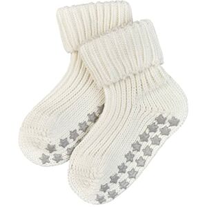 FALKE Catspads Slipper Socks, Cotton, Baby Blue, Pink, Many Other Colours, Thick Socks with Pattern, Warm, Plain, Ribbed, with Nubs on the Sole, 1 Pair, White (off-white 2040), 74-80