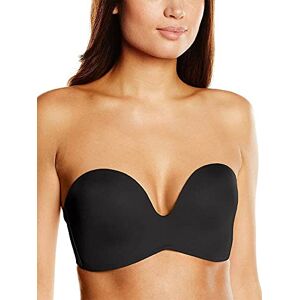 Wonderbra W032D Ultimate Strapless Silicone Dot Moulded Magic Hands Push Up Bra, Black (SCHWARZ 1001), 32G