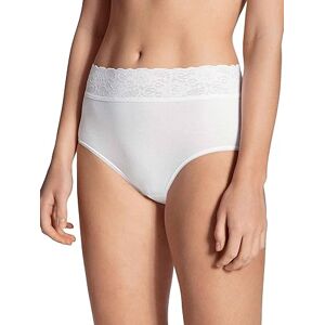 CALIDA Women's Midislip Lycraspitze Plain Brief, White (Weiss 001), UK 24 (Manufacturer size: L = 48/50)