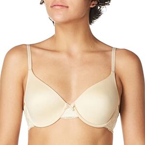 Maidenform Women's  COMFORT DEVOTION DEMI BRA-LACE WING Soft Cups Everyday Bra Beige, 32B