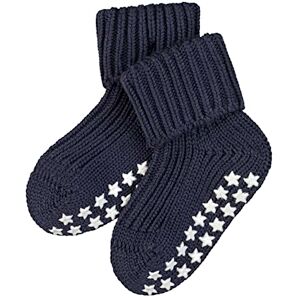 FALKE Catspads Slipper Socks, Cotton, Baby Blue, Pink, Many Other Colours, Thick Socks with Pattern, Warm, Plain, Ribbed, with Nubs on the Sole, 1 Pair, Blue (Darkmarine 6170), 74-80