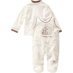 Schnizler Set Nicki, Mama und Baby Bär, 2 Tlg. mit Langarmshirt, Oeko-tex Standard 100 Romper, Off-White (Nature)), 0-3 Months (Size:62)