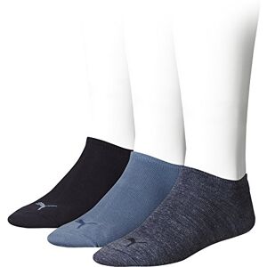 PUMA Invisible Unisex Sports Socks, Pack of 3, 251025 (Sneaker Trainer Plain Socks) Denim Blue, size: 43-46