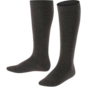 FALKE Unisex Kinder Kniestrümpfe Comfort Wool K KH Wolle lang einfarbig 1 Paar, Grau (Anthracite Melange 3080), 27-30